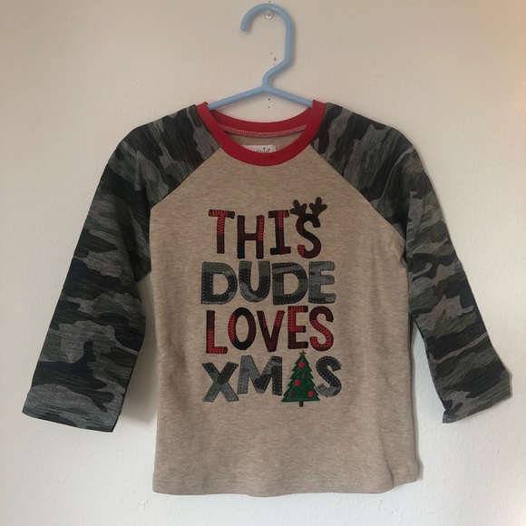 Mud Pie Toddler Boys Camo Christmas Shirt - Picture 4 of 6